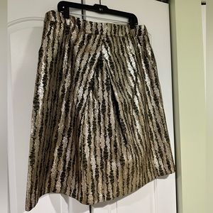 ELOQUII Gold Midi Skirt with Pockets - Size 18, Like New